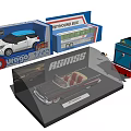 Fun Electric Toys Collection Featuring Race Car Greyhound Bus Convertible And Blue Train Models