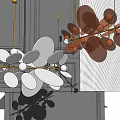 Modern chandelier 3d model