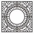 Ornate Decorative Floor With Intricate Circular Pattern And Lace Like Cutouts