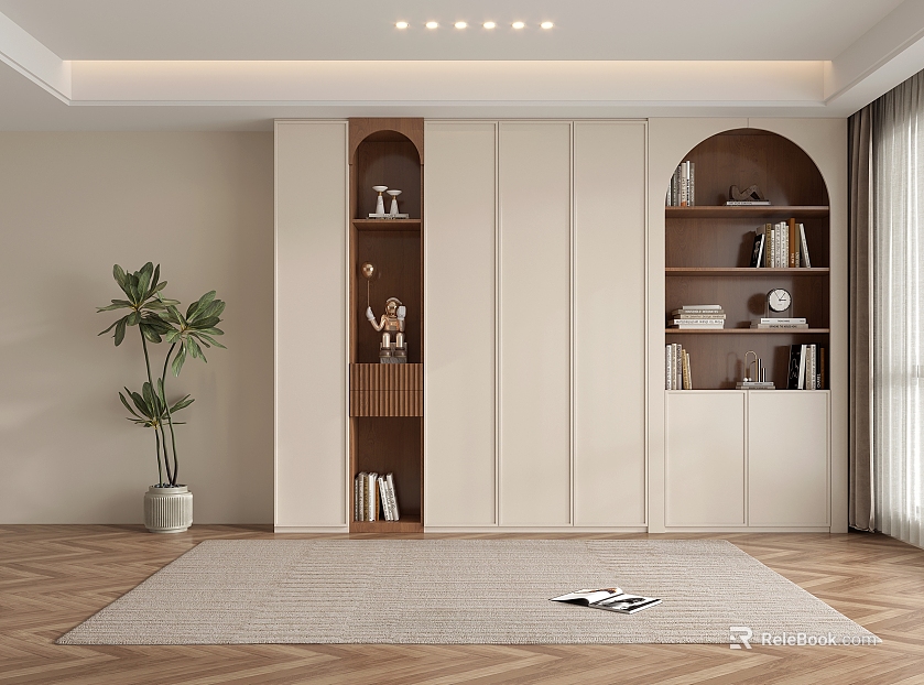 Bookcase Decorative Cabinet Storage Cabinet texture