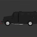 Armored Riot Control Vehicle With Protective Mesh Reinforced Bumper And Sturdy Design