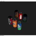 Assorted Canned Soft Drinks Including Popular Brands Like Fanta Coke Sprite And Pepsi