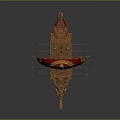 Chinese-style ship ancient ship ancient warship large ancient ship ancient warship 3d model