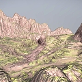 Terrain Corrosive Terrain Mountains 3d model