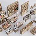 Various Wooden Display Shelves With Multi Tiered Designs For Retail Showcase Layouts