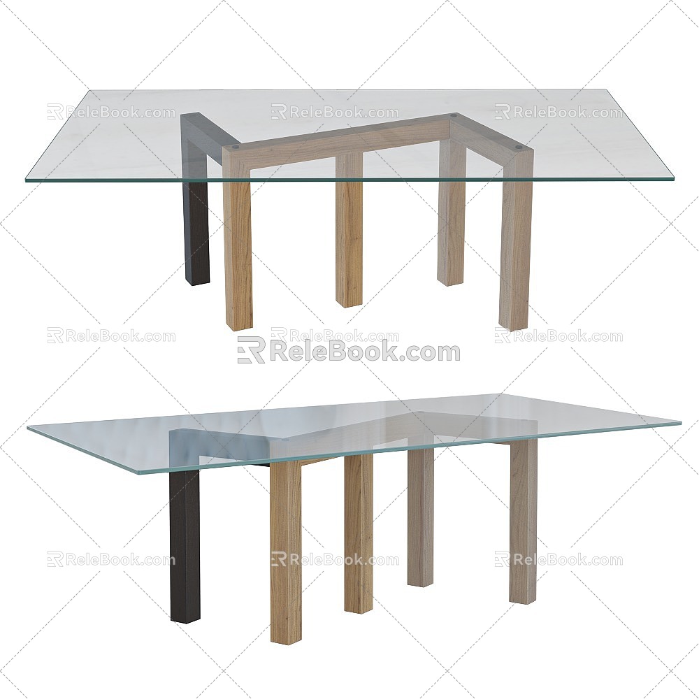 PENROSE glass dining table 3d model