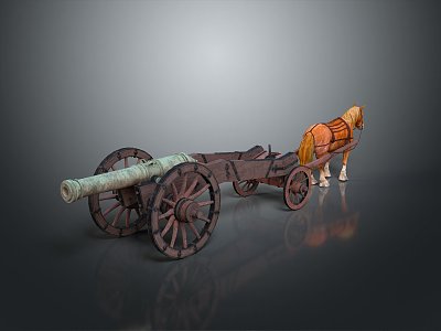 Artillery Gun Artillery Ship Gun Siege Gun Cannon Anti-aircraft Breaking Heavy Gun Heavy Gun 3d model