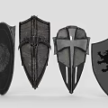 European Shield Metal Shield 3d model