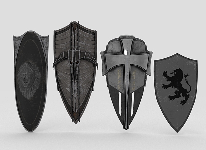 European Shield Metal Shield 3d model