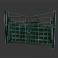 Vintage Wooden Double Doors Featuring Lattice Structure And Red Green Hues