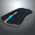 Ergonomic Wireless Gaming Mouse With Blue LED Light Modern Sleek Design For Computer Use