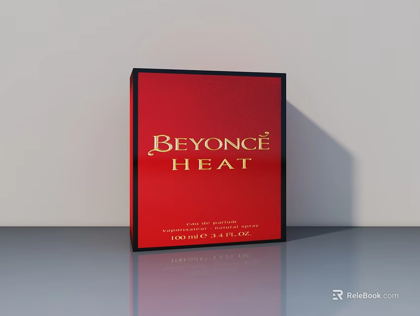 Beyonce Heat Eau de Parfum Spray Red Packaging 1.7 FL OZ Bottle Design 3d model 