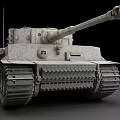 Detailed Military Tank Model With Gray Exterior Cannon Turret And Tracks