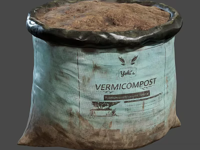 Vitalis Vermicompost Natural Organic Compost Durable Fabric Bag For Home Garden Use 3d model