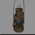 Vintage Rustic Metal Candle Lamp With Classic Design And Handle For Home Decor