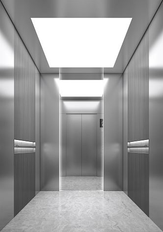 Modern elevator car 3d model