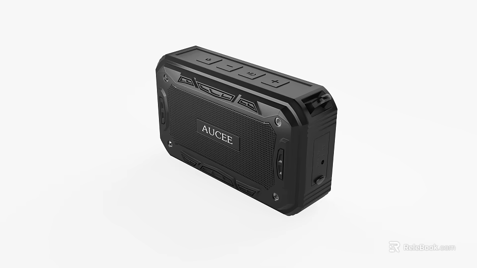 AIVCEE Black Bluetooth Speaker Durable Portable Outdoor Wireless Sound System 3d model 