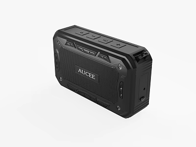 AIVCEE Black Bluetooth Speaker Durable Portable Outdoor Wireless Sound System 3d model