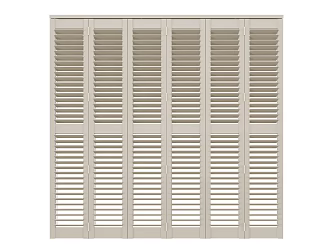 Modern shutter folding door 3d model