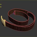 Genuine Brown Leather Belt With Gold Buckle For Daily Life Accessory Use