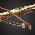 Retro medieval crossbow bow bow and arrow 3d model