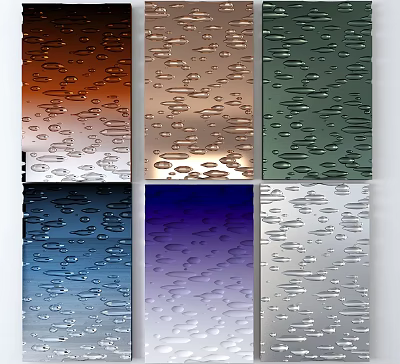 Stylish Wall Decor With Water Drop Texture In Various Color Options 3d model