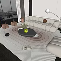 Modern Sofa Coffee Table Combination Sofa Coffee Table 3d model