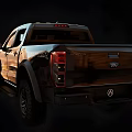Ford Pickup Truck With Rugged Exterior Design And Off Road Tires In Dark Finish