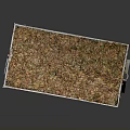 Mesh Sided Metal Storage Bin Filled With Dried Leaves And Debris