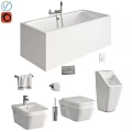 Modern Toilet Design With Sink Urinal Bathtub And Bathroom Accessories