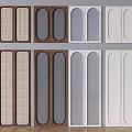 Various Design Wardrobe Doors With Wooden Glass Panel And Grid Styles