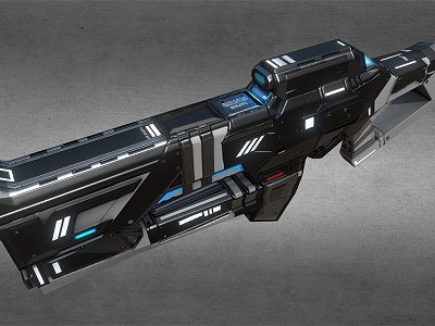 Sci-fi Assault Gun 3d model