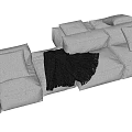Modern Multiplayer Sofa 3d model