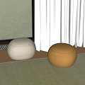 Modern Fabric Sofa Stool Shoe Changing Stool Futon Sofa Foot Tatami 3d model
