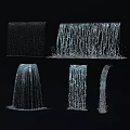 Various Water Fountain Designs With Cascading Streams Sheet Curtains And Curved Jets