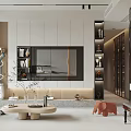 Modern Living Room Interior With Sofa Coffee Table And Decor 3d model