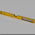 Johnson Yellow Level Tool With Bubble And Scale For Hardware Measurement Use 3d model