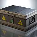 Biohazard Storage Case Featuring Yellow Warning Symbols Metal Shell Secure Lock And Green Indicator Lights