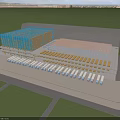 Modern Industrial Factory Structure With Production Lines Warehousing And Equipment Areas