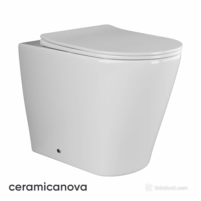 Modern White Wall Mounted Tankless Toilet With Sleek Ceramic Design 3d model 