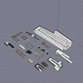 Various Fencing Types and Structural Designs in 3D Model Showcase