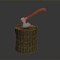 Tomahawk Axe Wooden Axe Handle Axe Mountain Axe Chopping Wood Axe Chopping Wood Axe Magic Axe 3d model