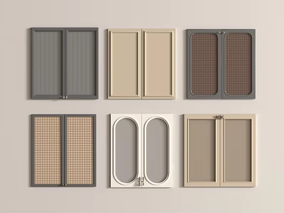 Various Stylish Wardrobe Doors With Modern Colors And Design Patterns 3d model