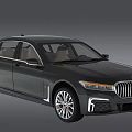 Black BMW Luxury Sedan With Light Beige Interior LED Headlights And Chrome Grille