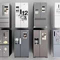 Modern Refrigerator Double Door Refrigerator Single Door Refrigerator 3d model