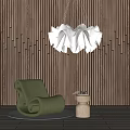 Sofa Single Sofa Model Lamp Coffee Table 3d model