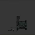 Industrial Structural Component With Gray Textured Surface And Intricate Mechanical Design At Base