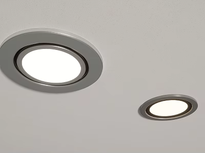 Contemporary Recessed Downlights and Spotlights Ceiling Mounted Bright Lighting for Home Interior 3d model