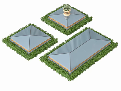 Modern lighting well ventilation well 3d model Modern lighting well ventilation well 3d model