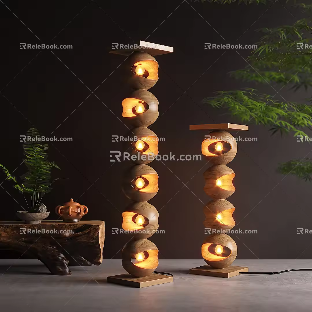 Quiet floor lamp 3d model